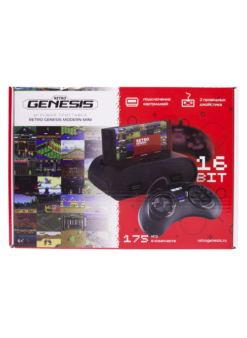 Игровая приставка SEGA Retro Genesis Modern mini (175 игр + 2 джойстика)