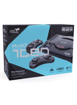 Игровая приставка Dinotronix MixHD 1080 + 450 игр (модель: ZD-09, Серия: ZD, MD1 case, FullHD 1080, HDMI кабель, 2 беспроводных джойстика)