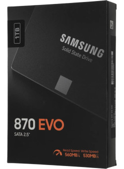 SSD накопитель Samsung 870 EVO 1 ТБ 2.5 SATA (MZ-77E1T0BW)