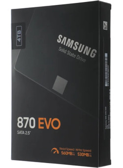 SSD накопитель Samsung 870 EVO 4 ТБ 2.5 SATA (MZ-77E4T0BW)
