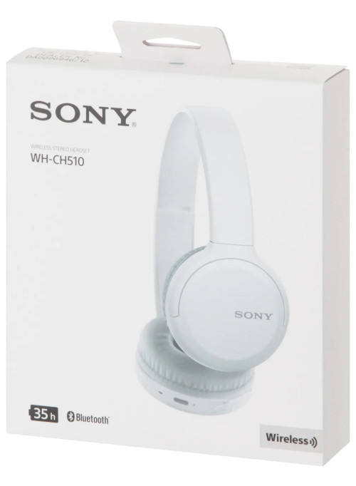 Беспроводные наушники Sony WH-CH510 (Белые)