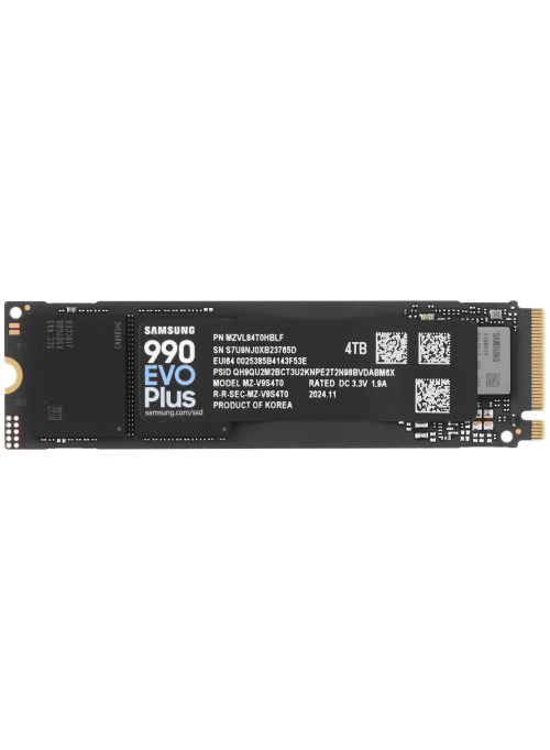 SSD накопитель Samsung 990 EVO Plus 4TB NVMe, M.2 (MZ-V9S4T0BW) SSD накопитель Samsung 990 EVO Plus 4TB NVMe, M.2 (MZ-V9S4T0BW)