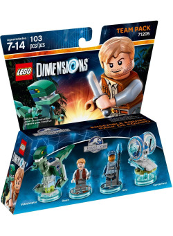 LEGO Dimensions Team Pack (71205) - Jurassic World (Velociraptor, Owen, ACU, Gyrosphere)
