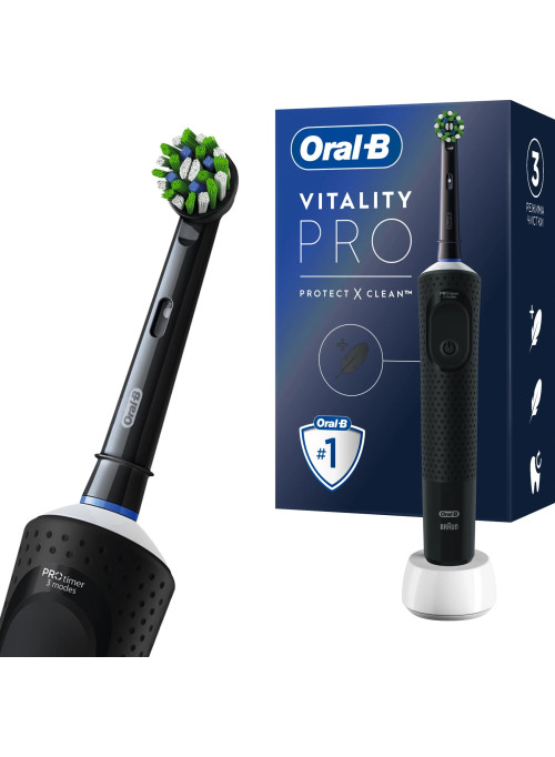 Электрическая зубная щетка Oral-B Vitality Pro Protect X Clean (Черная)