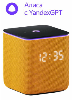 Умная колонка Яндекс Станция Миди с Алисой на YaGPT, Zigbee (Оранжевый)