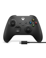 Геймпад беспроводной Microsoft Xbox One/Series X|S Wireless Controller Carbon Black (чёрный) + кабель USB Type-C (1V8-00008)