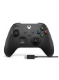 Геймпад беспроводной Microsoft Xbox One/Series X|S Wireless Controller Carbon Black чёрный + кабель USB Type-C