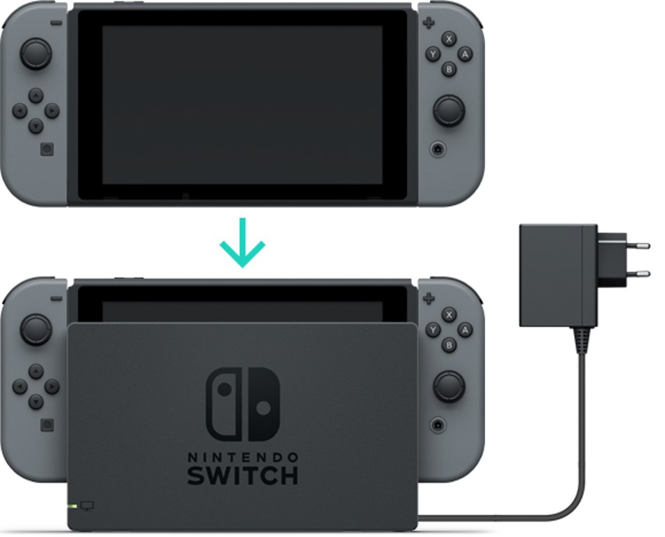 заряжать консоль Nintendo Switch
